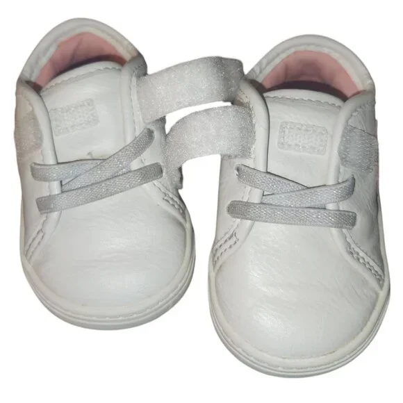 Carter's Just One You Baby Girls' Emily First Walk Sneakers - White Sz 3 - Picture 3 of 10